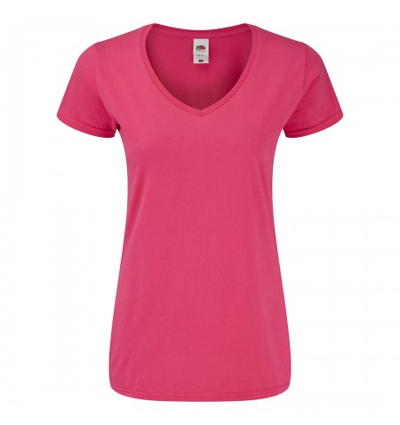 Camiseta Mujer Color Iconic V-Neck FUCSIA XS