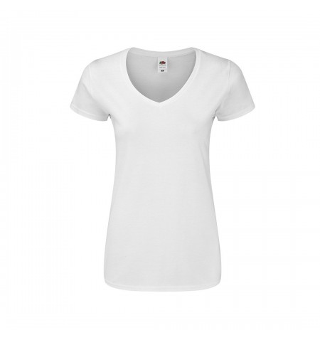 Camiseta Mujer Blanca Iconic V-Neck BLANCO XS