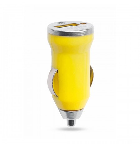 Cargador Coche USB Hikal AMARILLO S/T