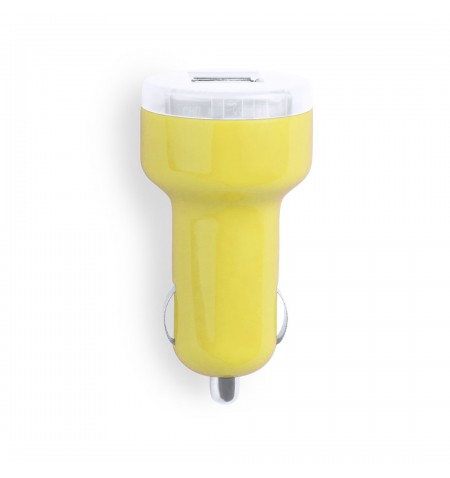 Cargador Coche USB Denom AMARILLO S/T