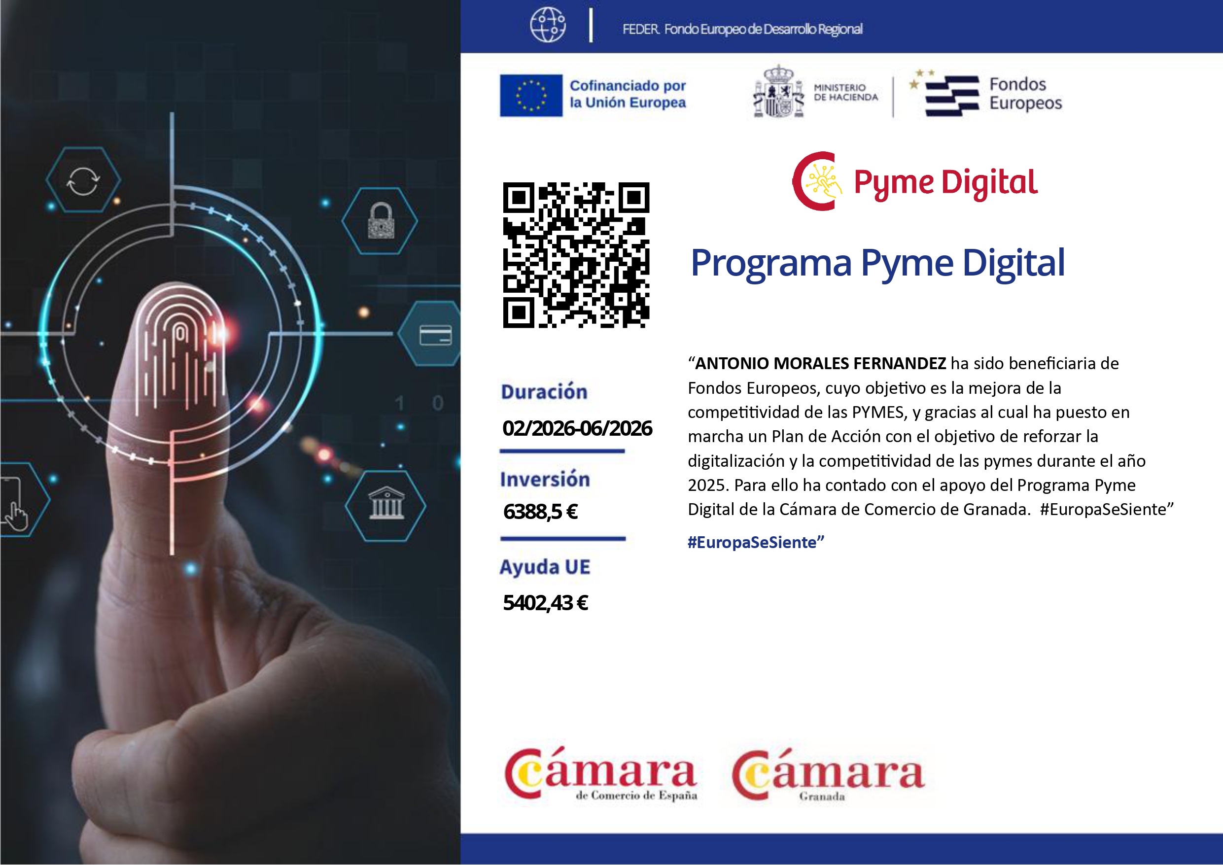 Subvención Cámara de Comercio Pyme Digital 2026